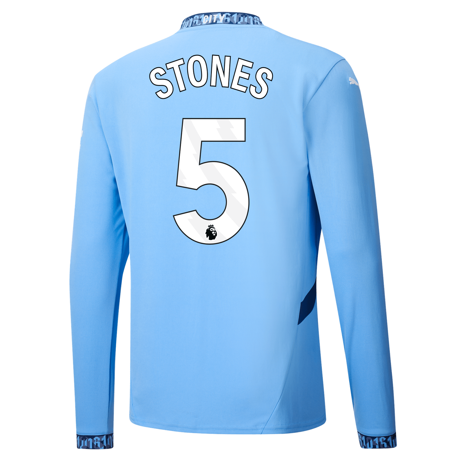 Manchester City John Stones 5 Home Long Sleeve Jersey 2024-25