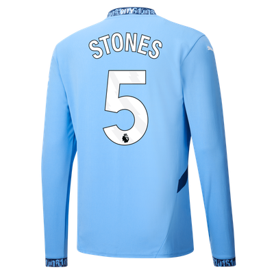 Manchester City John Stones 5 Home Long Sleeve Jersey 2024-25