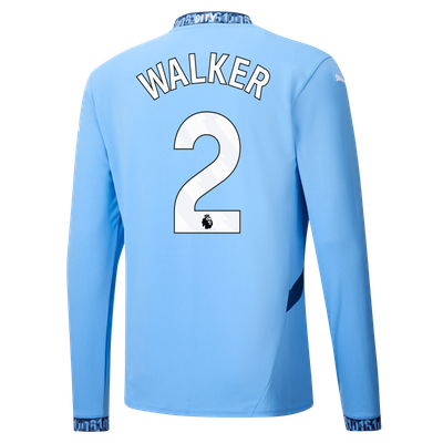 Manchester City Kyle Walker 2 Home Long Sleeve Jersey 2024-25