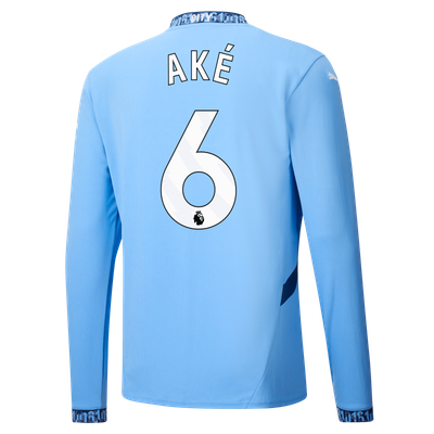 Manchester City Nathan Ake 6 Home Long Sleeve Jersey 2024-25