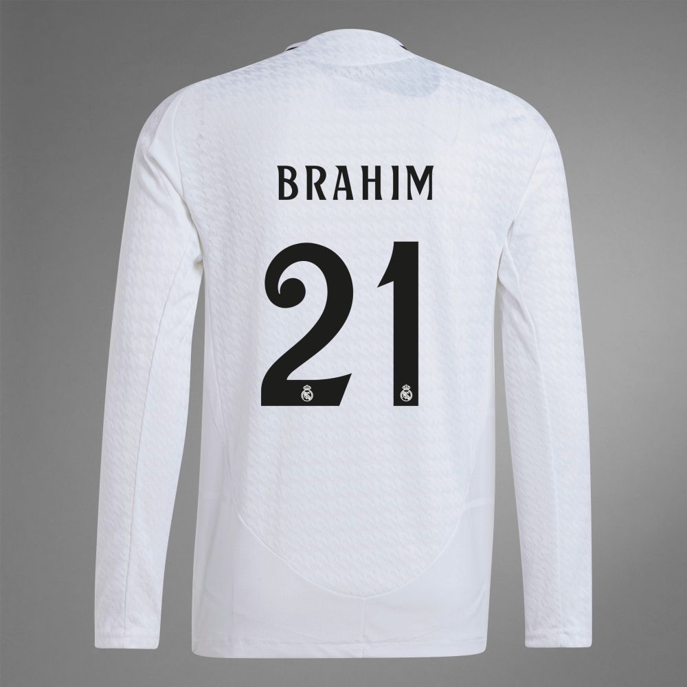24-25 Real Madrid Home BRAHIM 21 Long Sleeve Jersey (Player Version)
