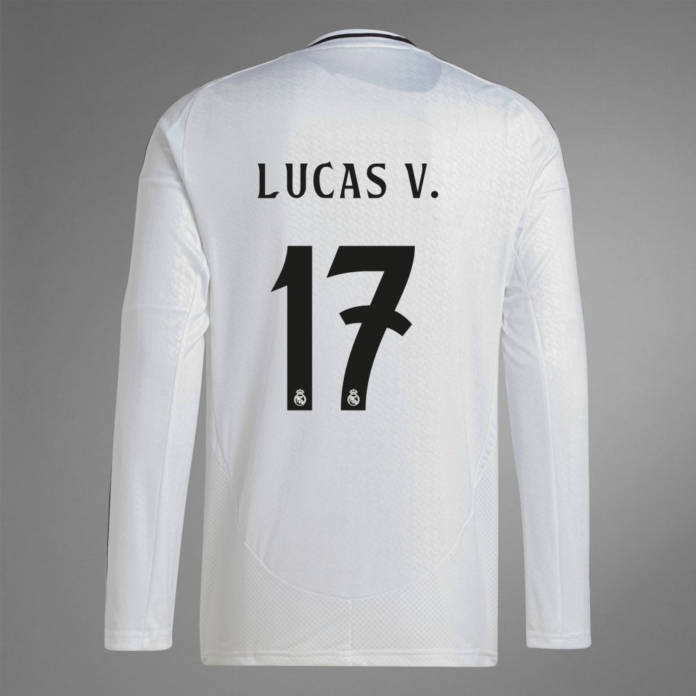 24-25 Real Madrid Home LUCAS V. 17 Long Sleeve Jersey