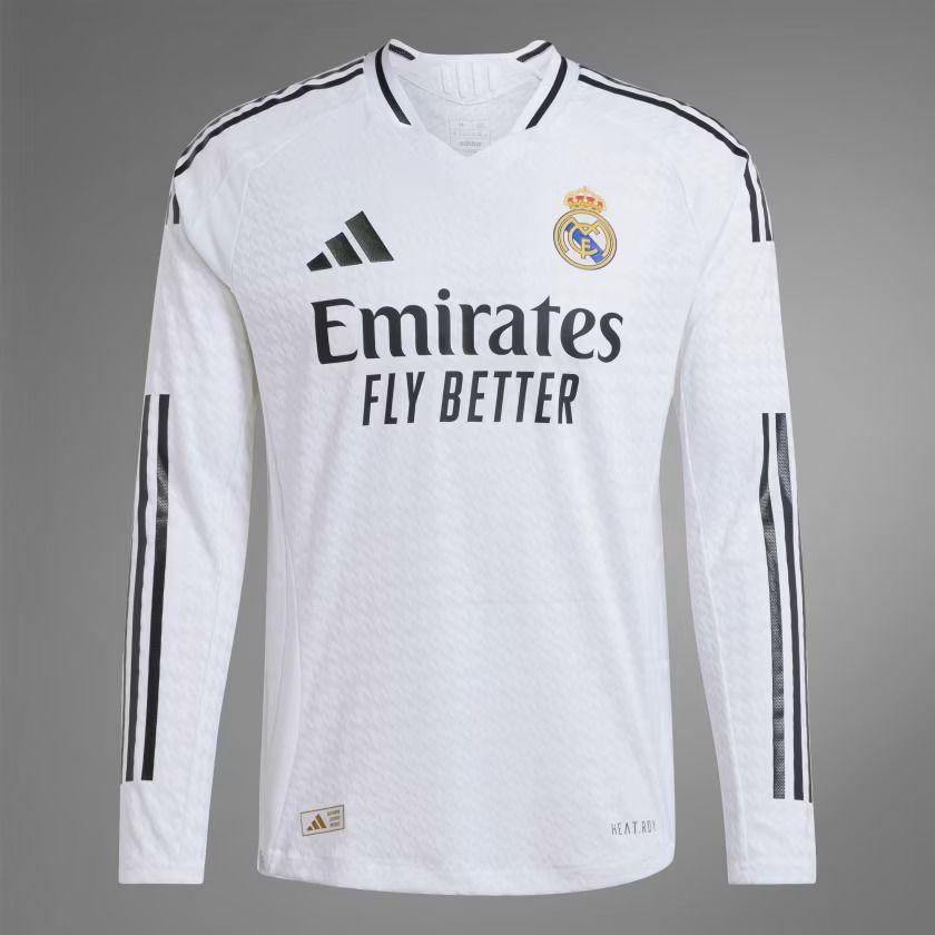24-25 Real Madrid Home Long Sleeve Long Sleeve Jersey (Player Version)