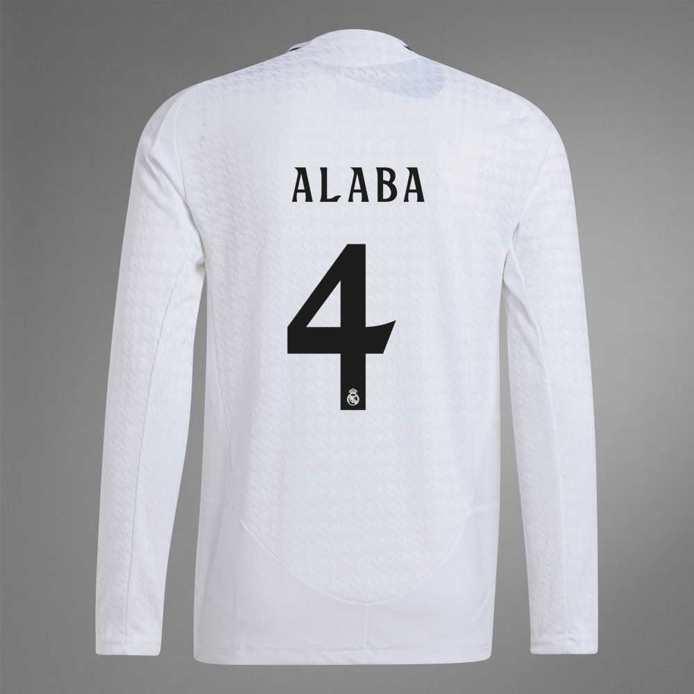 24-25 Real Madrid Home ALABA 4 Long Sleeve Jersey (Player Version)