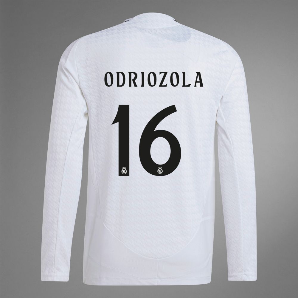 24-25 Real Madrid Home ODRIOZOLA 16 Long Sleeve Jersey (Player Version)