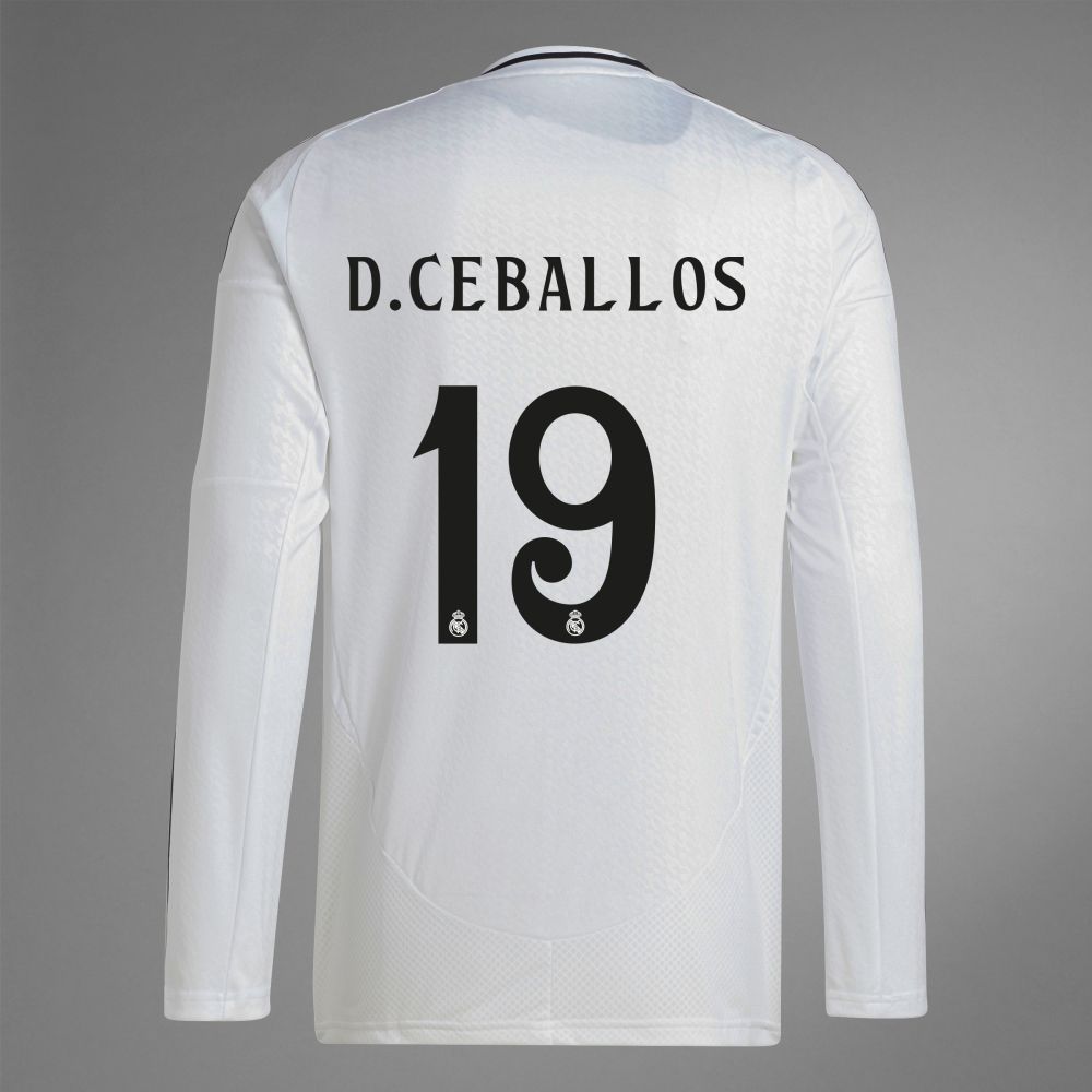 24-25 Real Madrid Home D.CEBALLOS 19 Long Sleeve Jersey