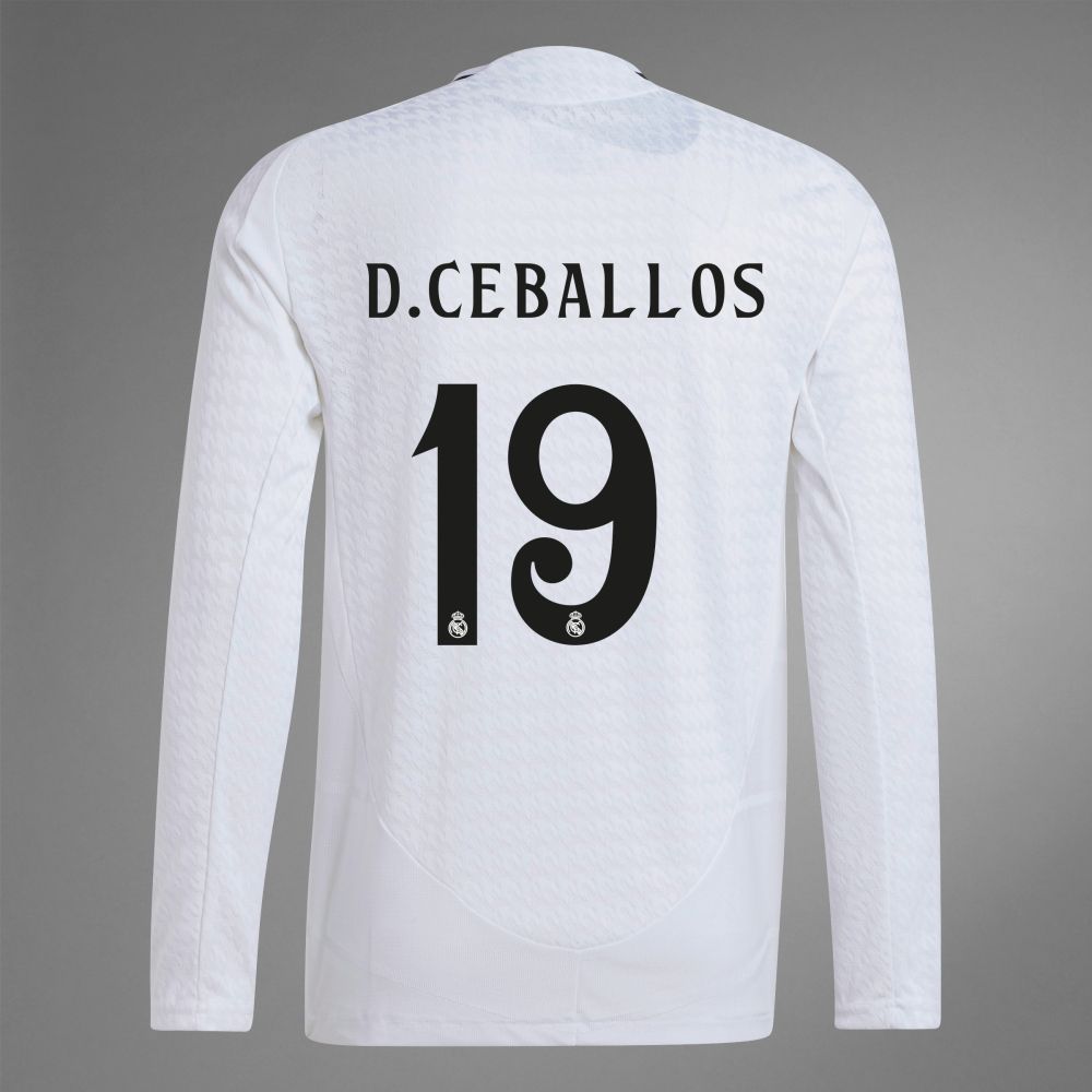 24-25 Real Madrid Home D.CEBALLOS 19 Long Sleeve Jersey (Player Version)
