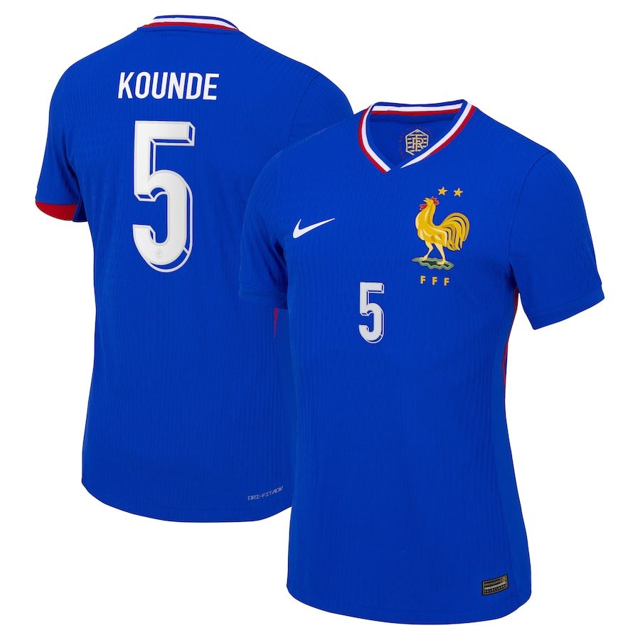 2024 France Kounde 5 Home Jersey (Player Version)