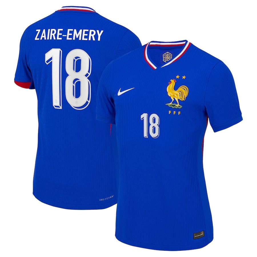 2024 France Zaire-Emery 18 Home Jersey (Player Version)