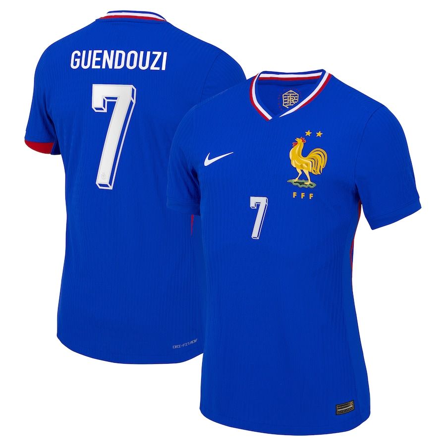 2024 France Guendouzi 7 Home Jersey (Player Version)
