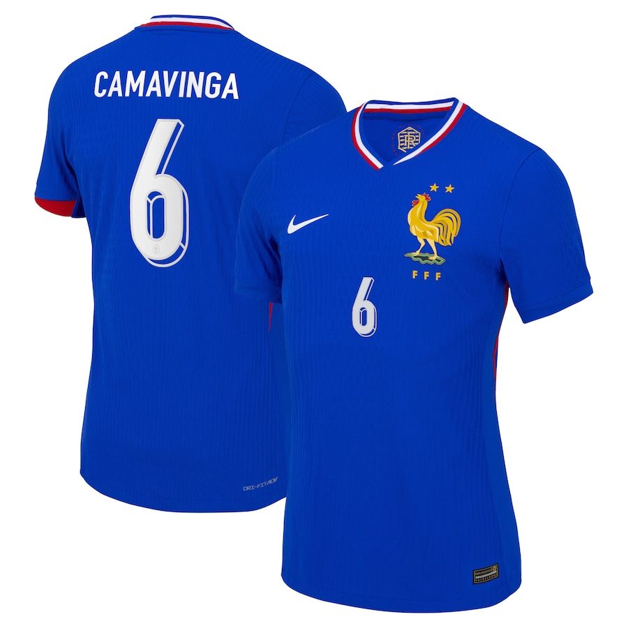 2024 France Camavinga 6 Home Jersey (Player Version)