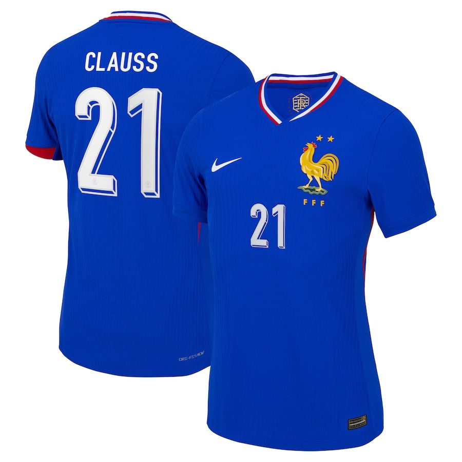 2024 France Clauss 21 Home Jersey (Player Version)