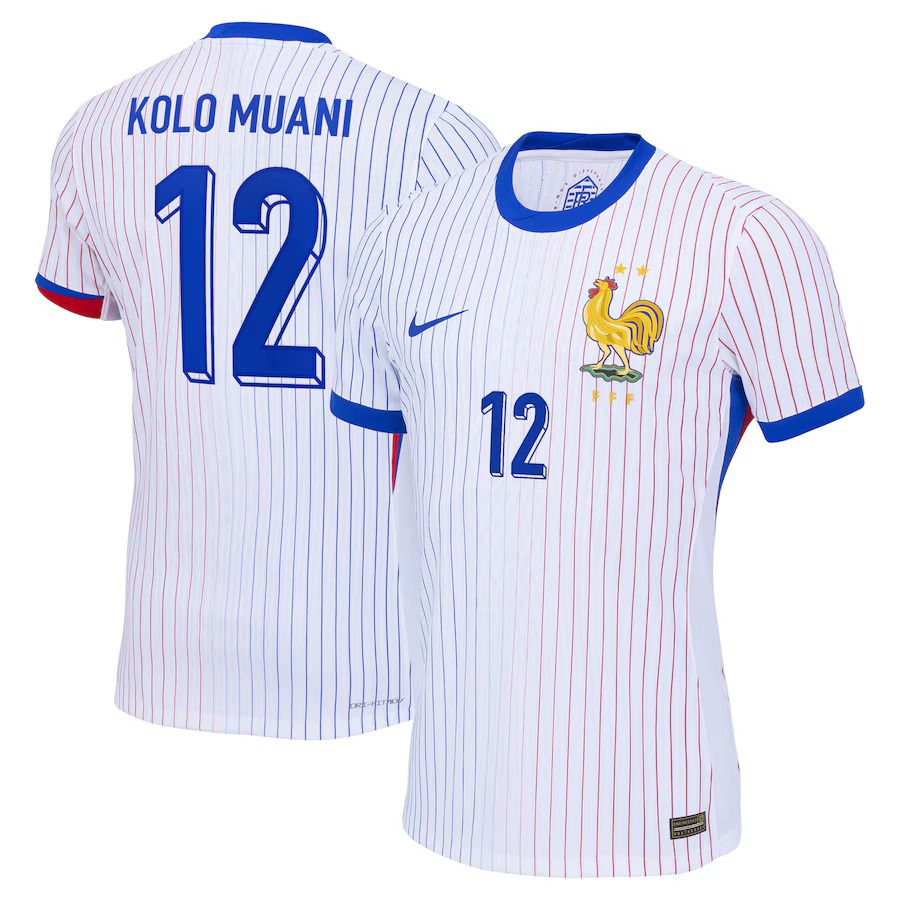 2024 France Kolo Muani 12 Away Jersey (Player Version)