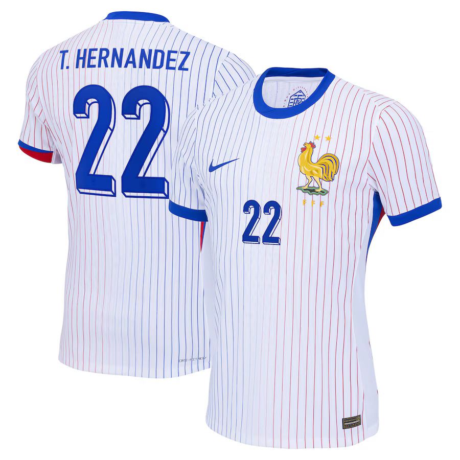 2024 France T. Hernandez 22 Away Jersey (Player Version)