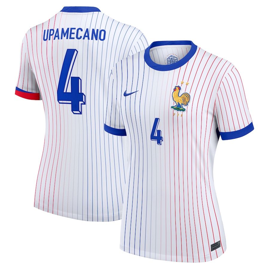 2024 France Upamecano 4 Away Women Jersey