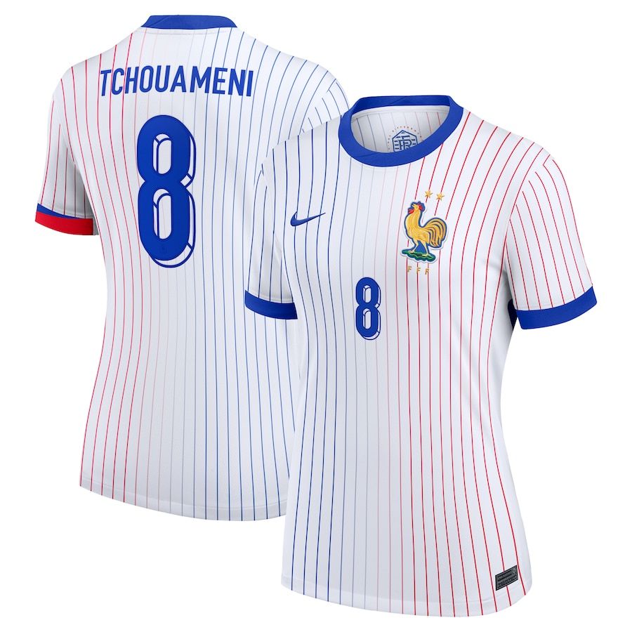 2024 France Tchouameni 8 Away Women Jersey