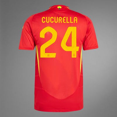 Cucurella 24 Spain Jersey ユーロファイナル仕様 2024 Spain CUCURELLA 24 Home Jersey (Player Version)