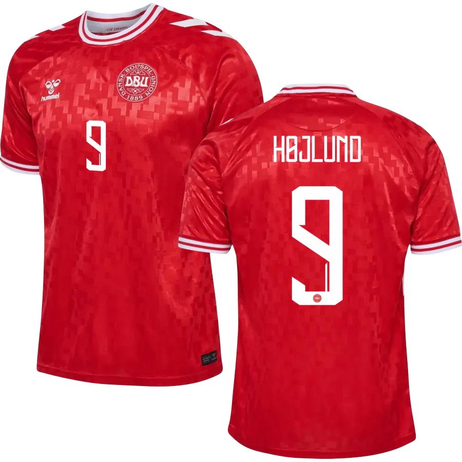2024 Denmark HOJLUND 9 Home Jersey