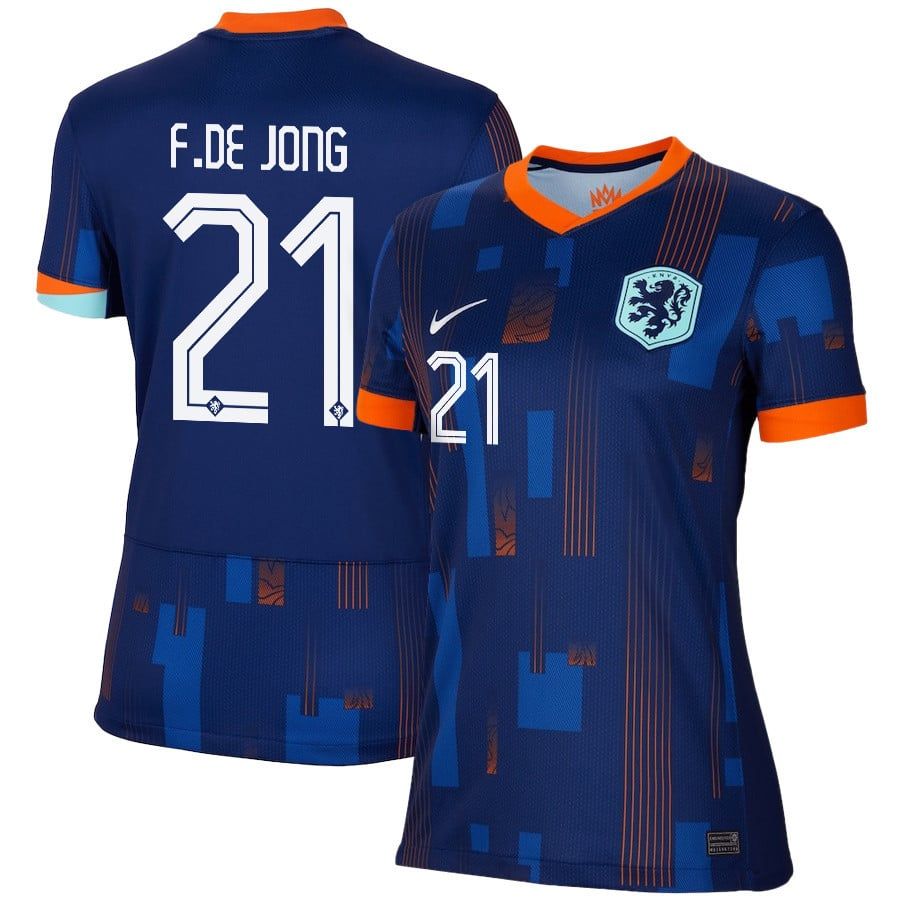 2024 Netherlands F. de Jong 21 Away Women Jersey