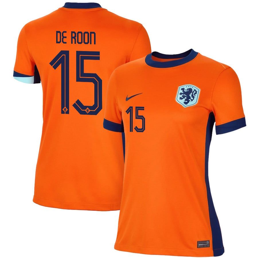 2024 Netherlands de Roon 15 Home Women Jersey