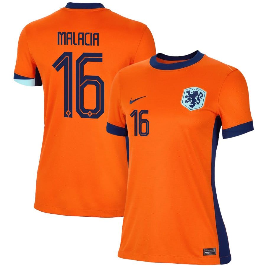 2024 Netherlands Malacia 16 Home Women Jersey
