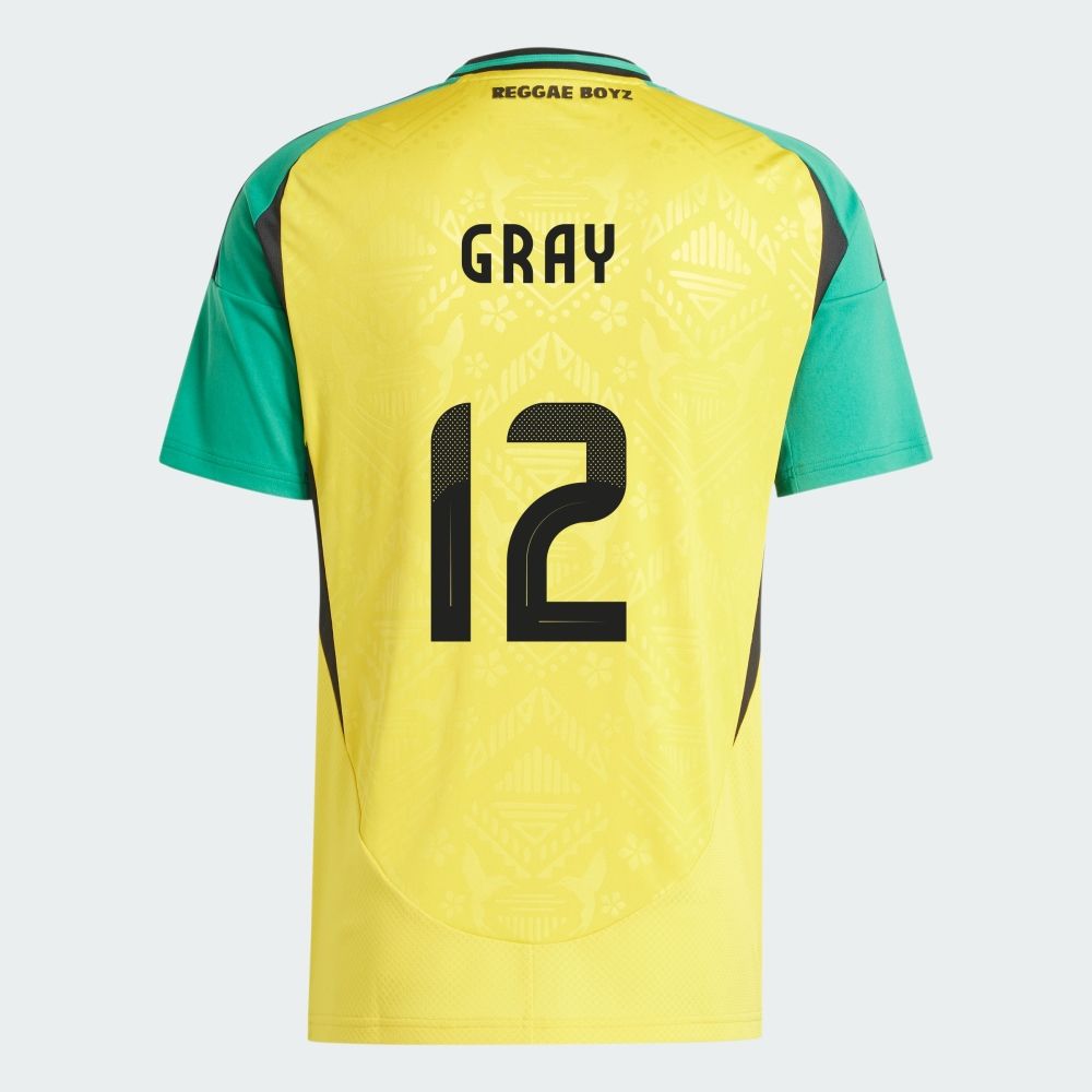 Jamaica Home Demarai Gray 12 Soccer Jersey 2024
