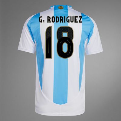 2024 Argentina G. RODRIGUEZ 18 Home Jersey (Player Version)