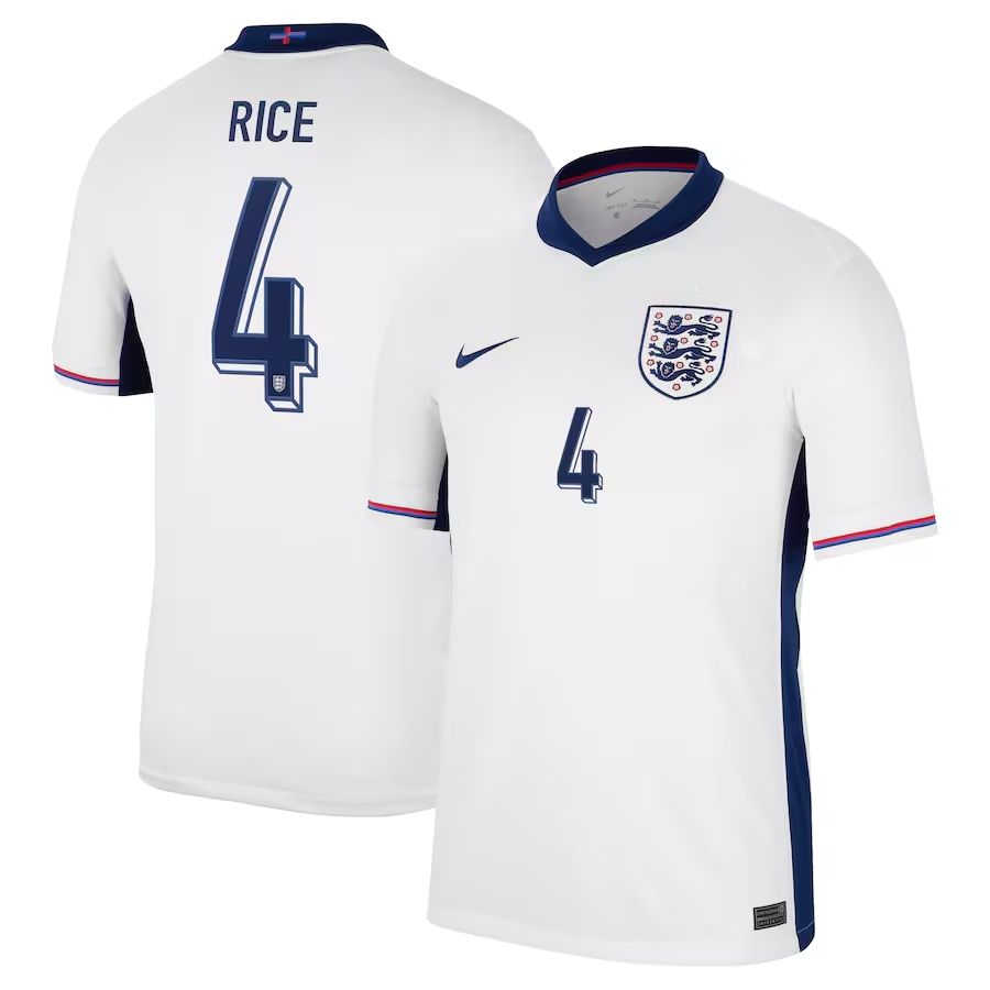 2024 England Rice 4 Home Jersey