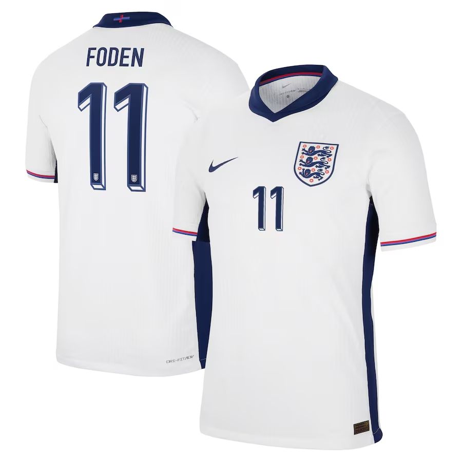 2024 England Foden 11 Home Jersey (Player Version)