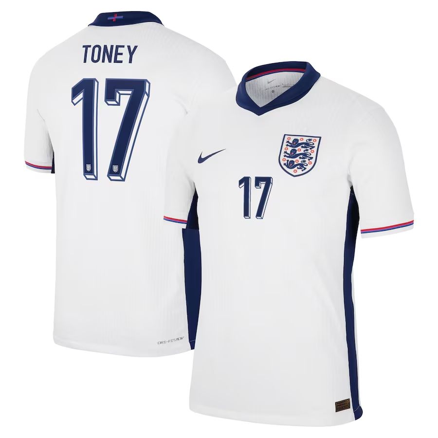 2024 England Toney 17 Home Jersey (Player Version)