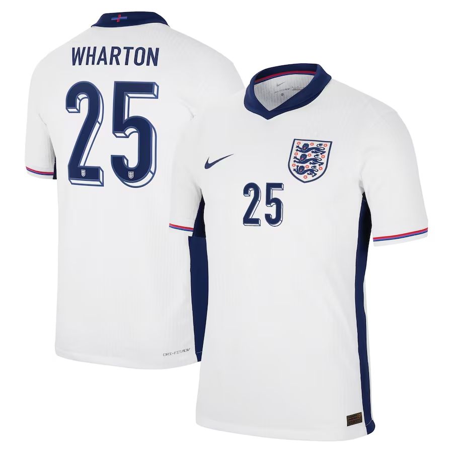 2024 England Wharton 25 Home Jersey (Player Version)