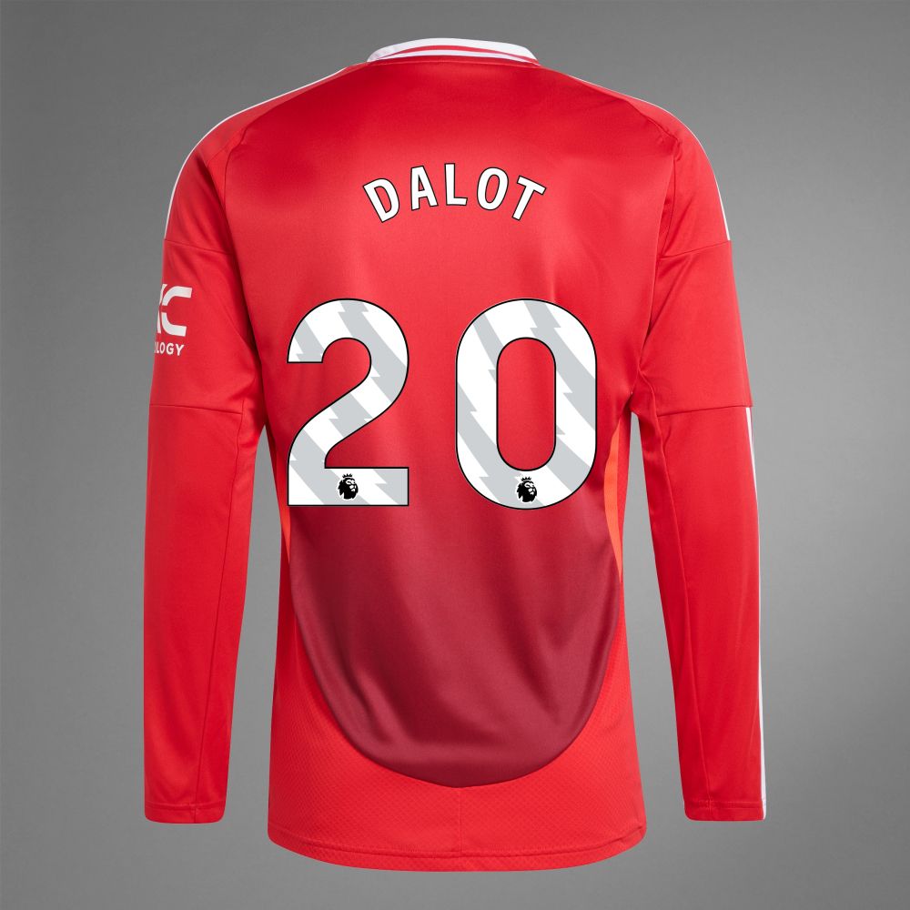24-25 Manchester United DALOT 20 Home Long Sleeve Jersey