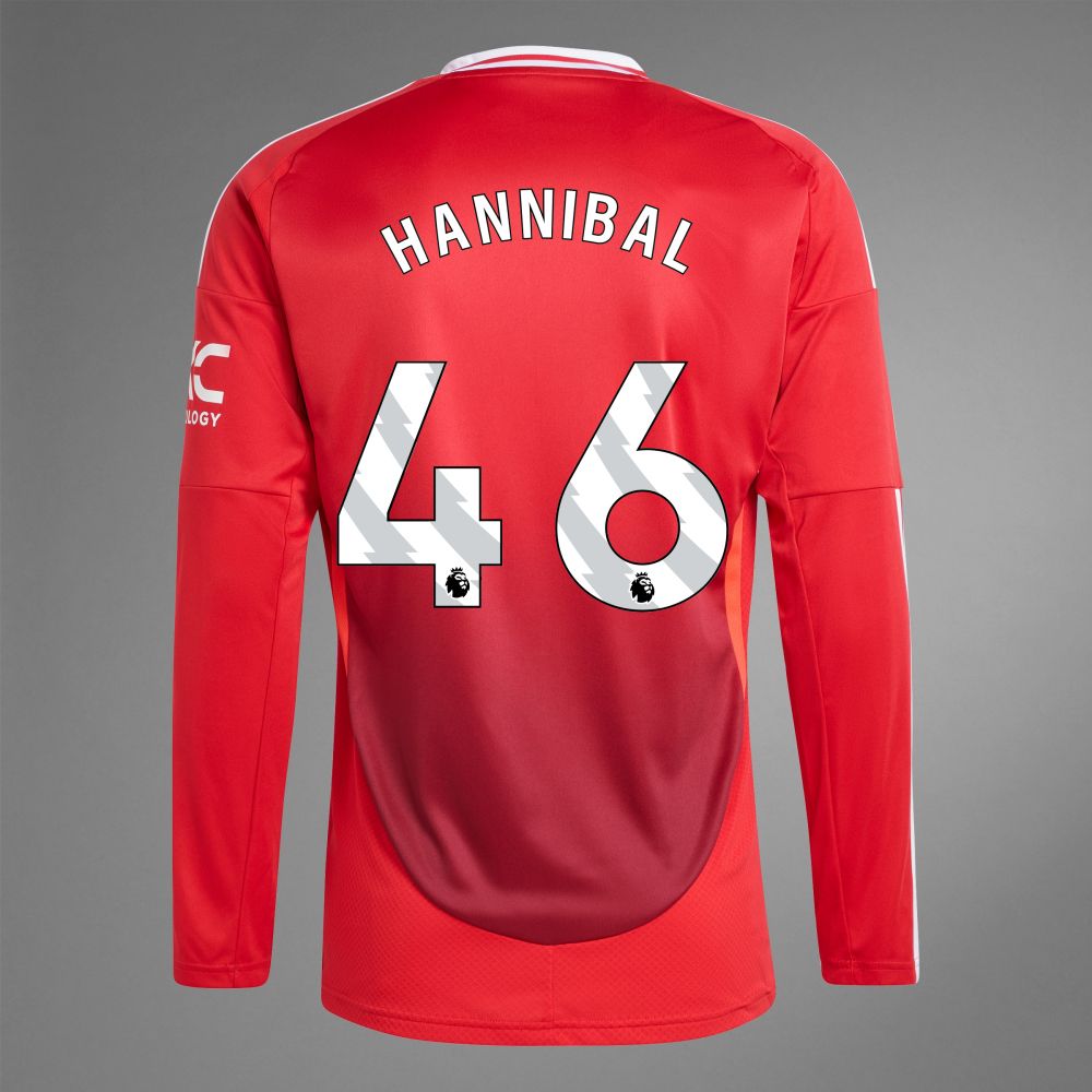 24-25 Manchester United HANNIBAL 46 Home Long Sleeve Jersey
