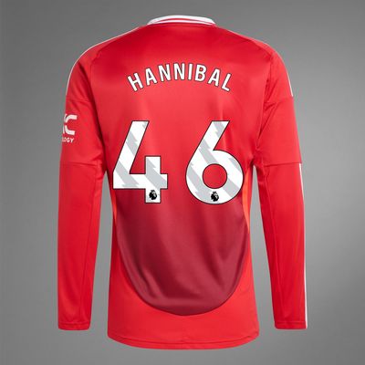 24-25 Manchester United HANNIBAL 46 Home Long Sleeve Jersey
