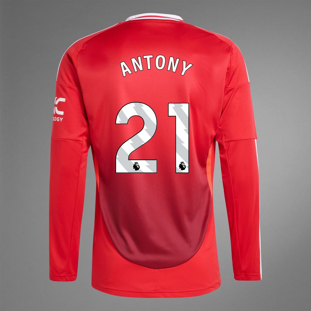 24-25 Manchester United ANTONY 21 Home Long Sleeve Jersey