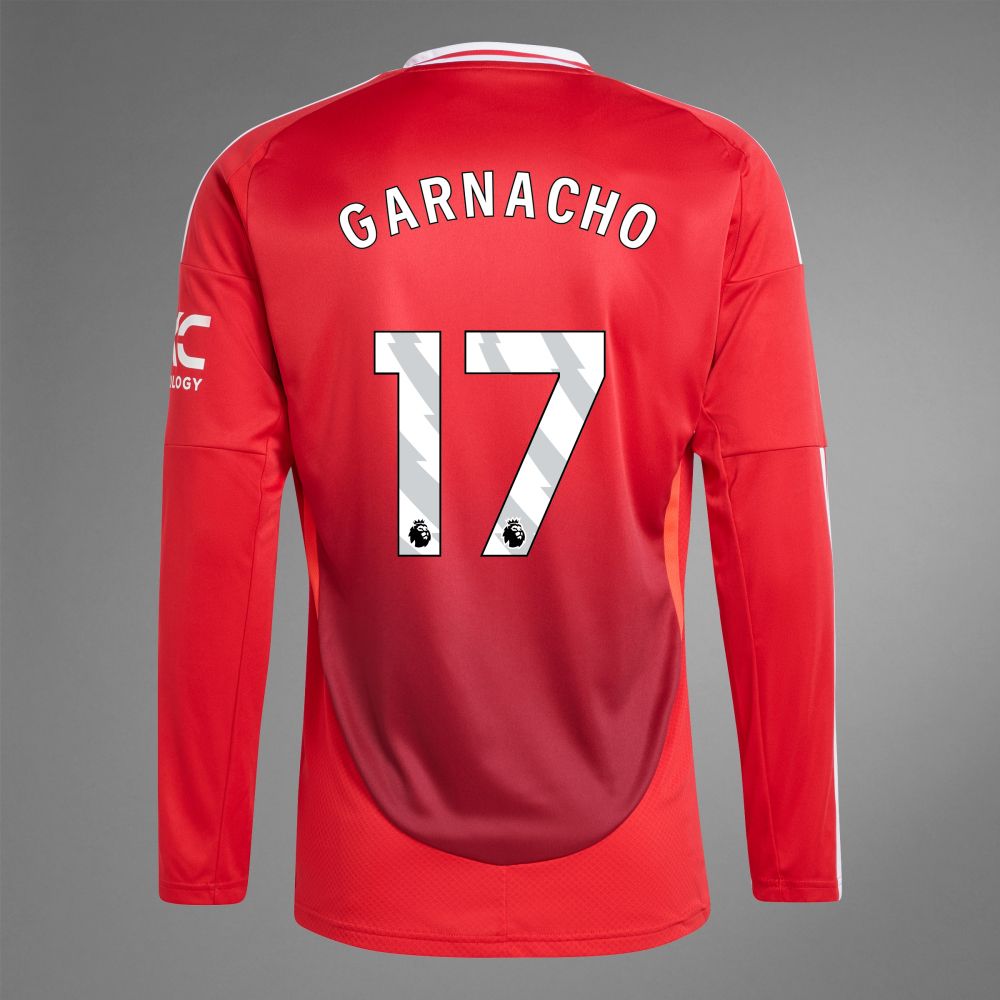 24-25 Manchester United GARNACHO 17 Home Long Sleeve Jersey