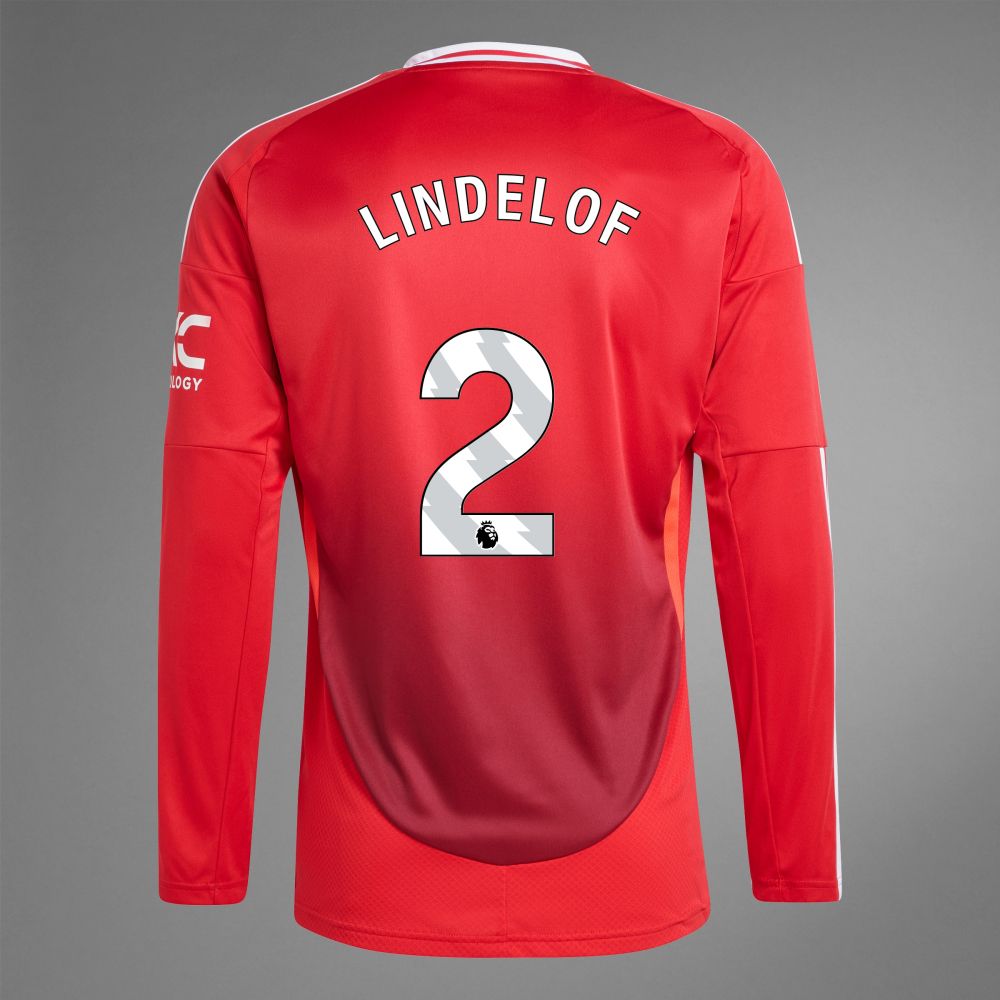 24-25 Manchester United LINDELOF 2 Home Long Sleeve Jersey