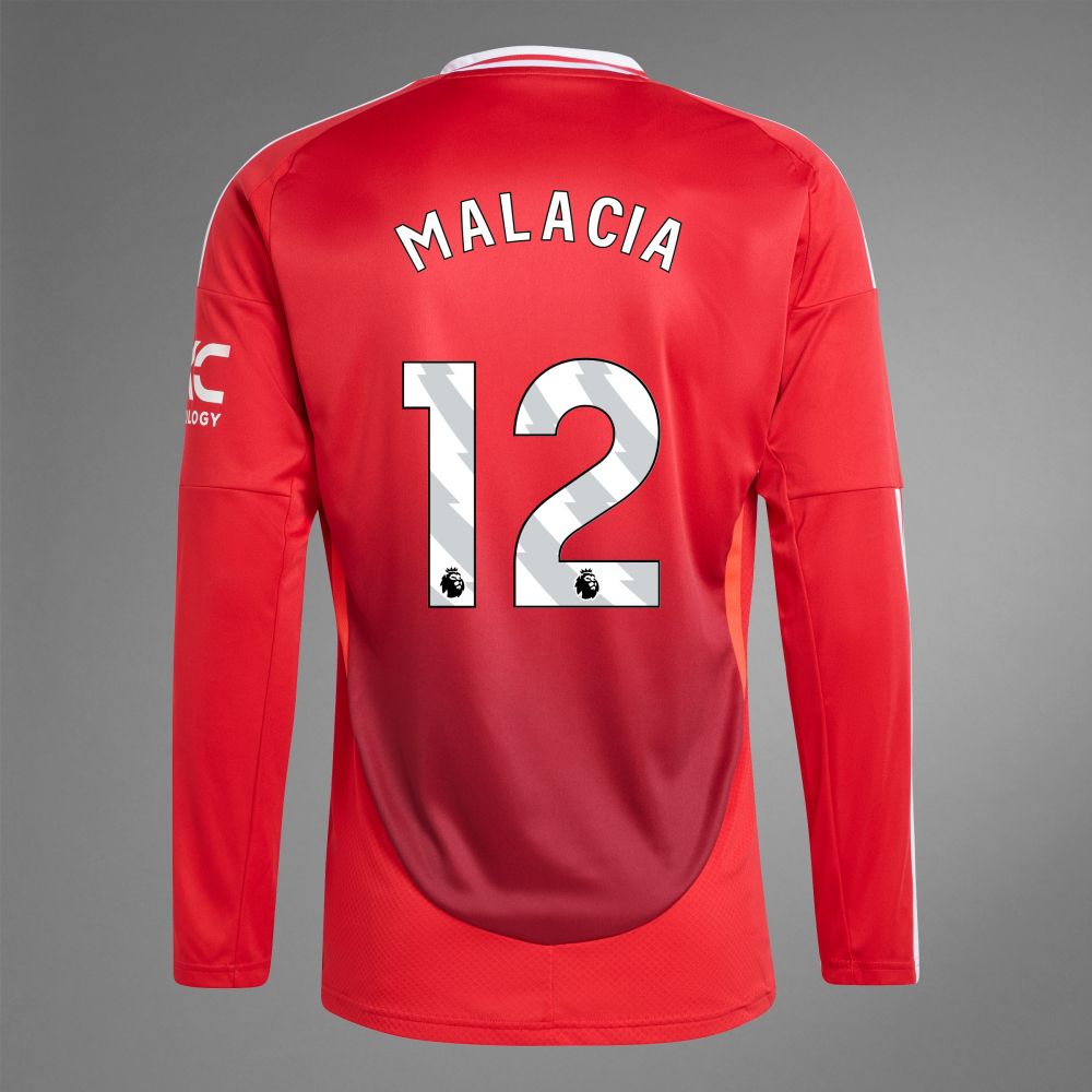 24-25 Manchester United MALACIA 12 Home Long Sleeve Jersey