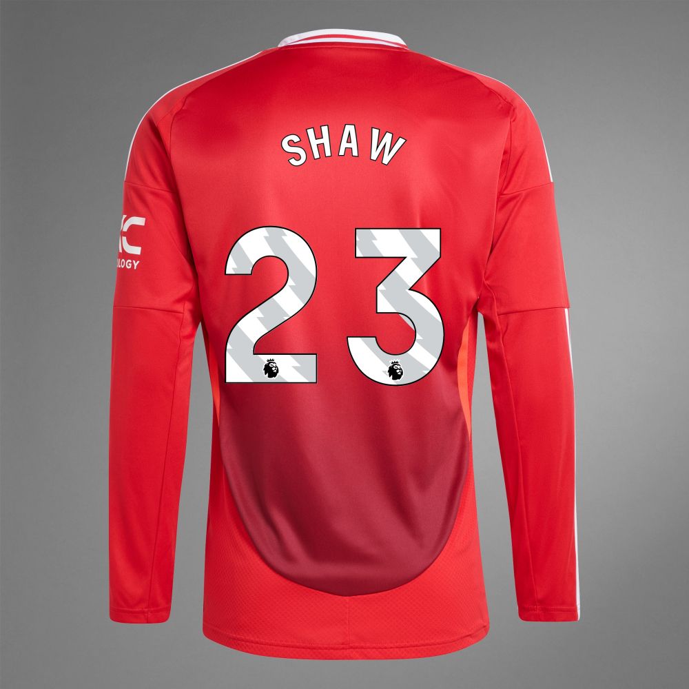24-25 Manchester United SHAW 23 Home Long Sleeve Jersey