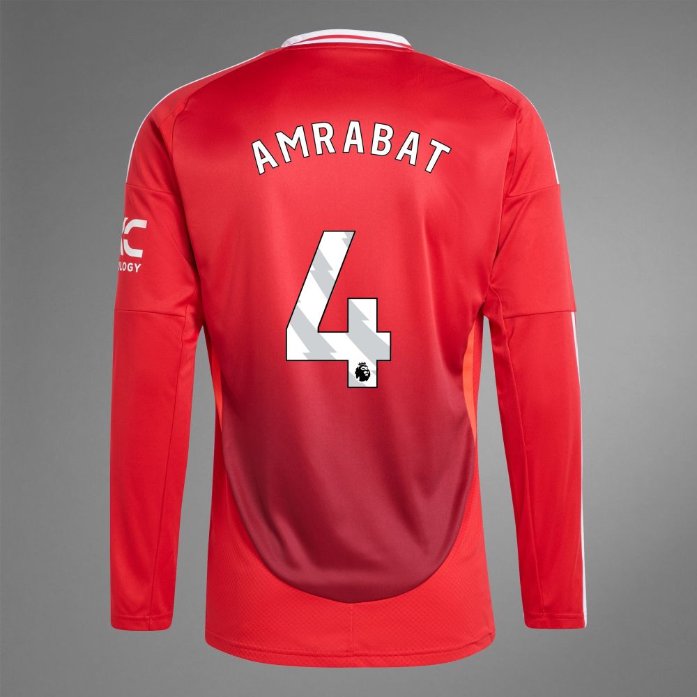 24-25 Manchester United AMRABAT 4 Home Long Sleeve Jersey