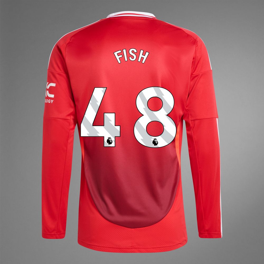 24-25 Manchester United FISH 48 Home Long Sleeve Jersey