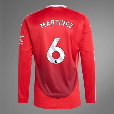24-25 Manchester United MARTINEZ 6 Home Long Sleeve Jersey