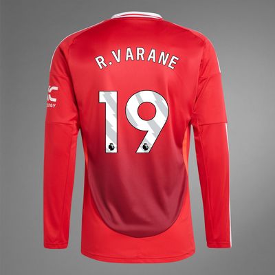 24-25 Manchester United R.VARANE 19 Home Long Sleeve Jersey