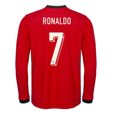 2024 Portugal Home Ronaldo 7 Long Sleeve Jersey Player Version