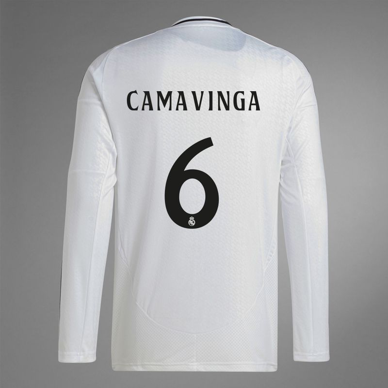 24-25 Real Madrid Home CAMAVINGA 6 Long Sleeve Jersey