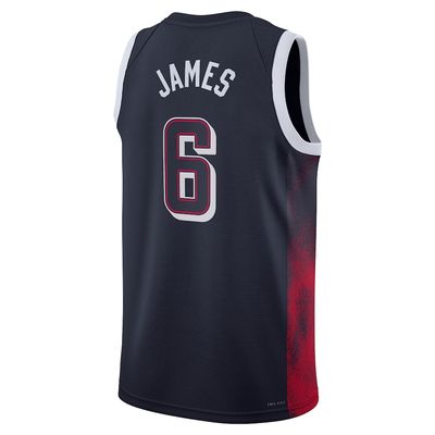 
LeBron James #6 Navy Men&#39;s USA Basketball 2024 Swingman Player Jersey