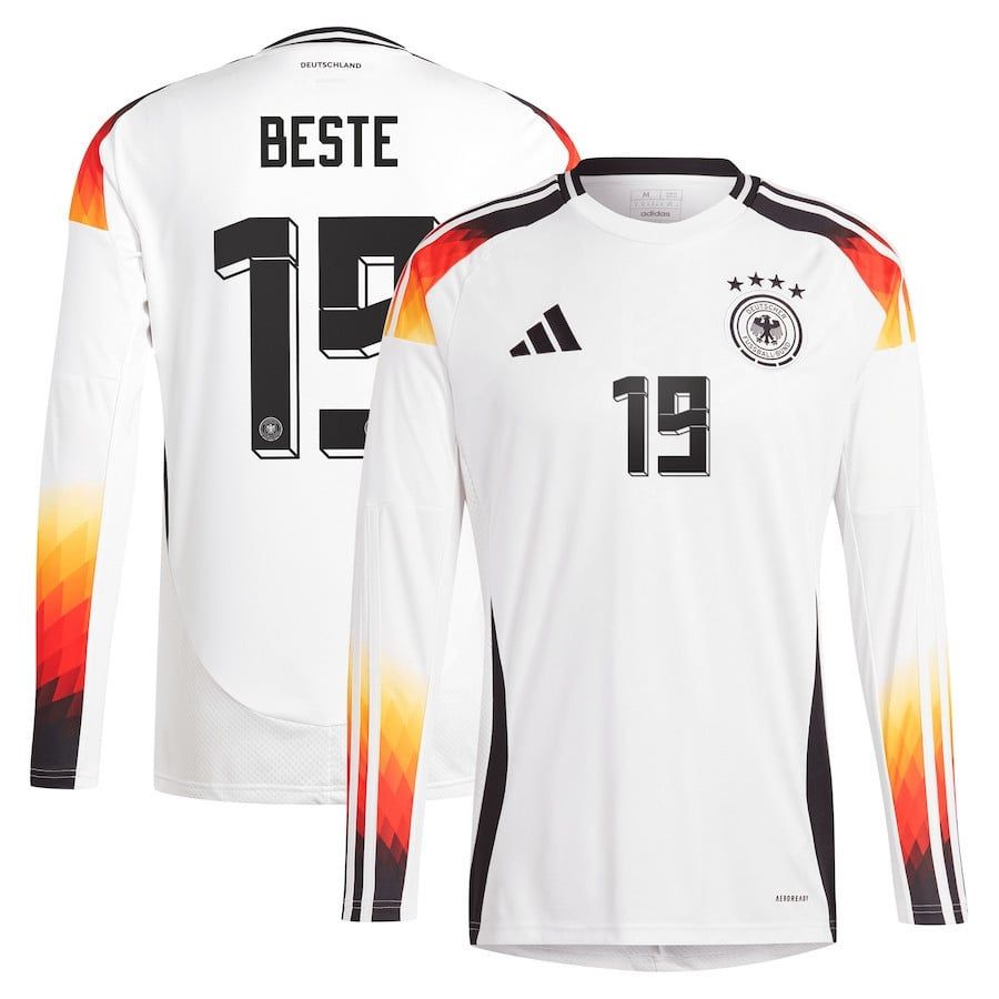 2024 Germany BESTE 19 Home  Long Sleeve Jersey