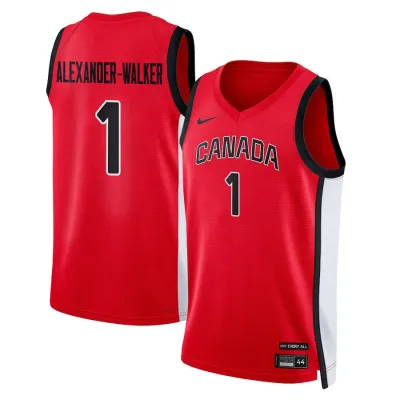 Nickeil Alexander-Walker 1 Canada Basketball Unisex 2024 Swingman Player Jersey - Red