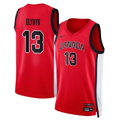 Kelly Olynyk 13 Canada Basketball Unisex 2024 Swingman Player Jersey - Red