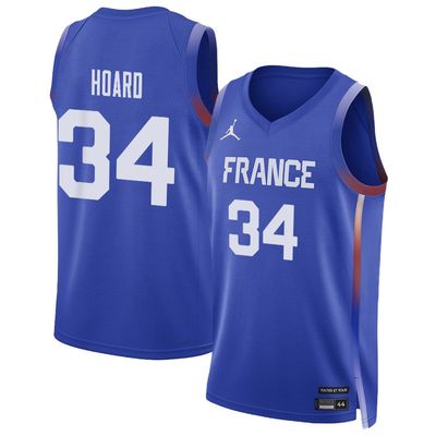 Jaylen Hoard 34 France Basketball 2024 Summer Olympics Player Limited Unisex Jersey - Royal